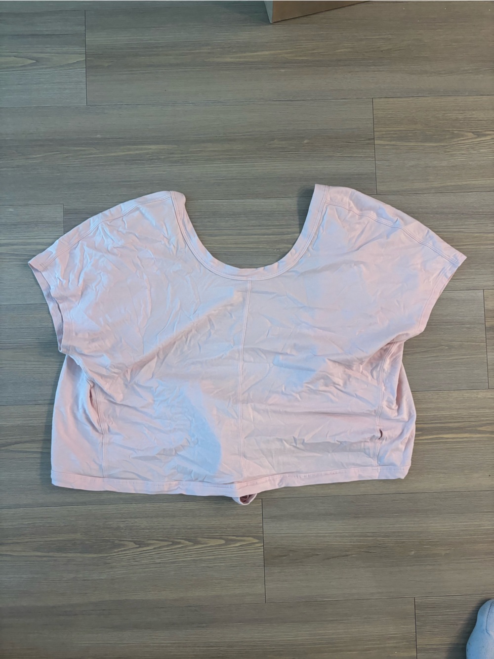 lululemon athletica Light Pink Boxy Cropped Tie-Back Scoop Neck Top